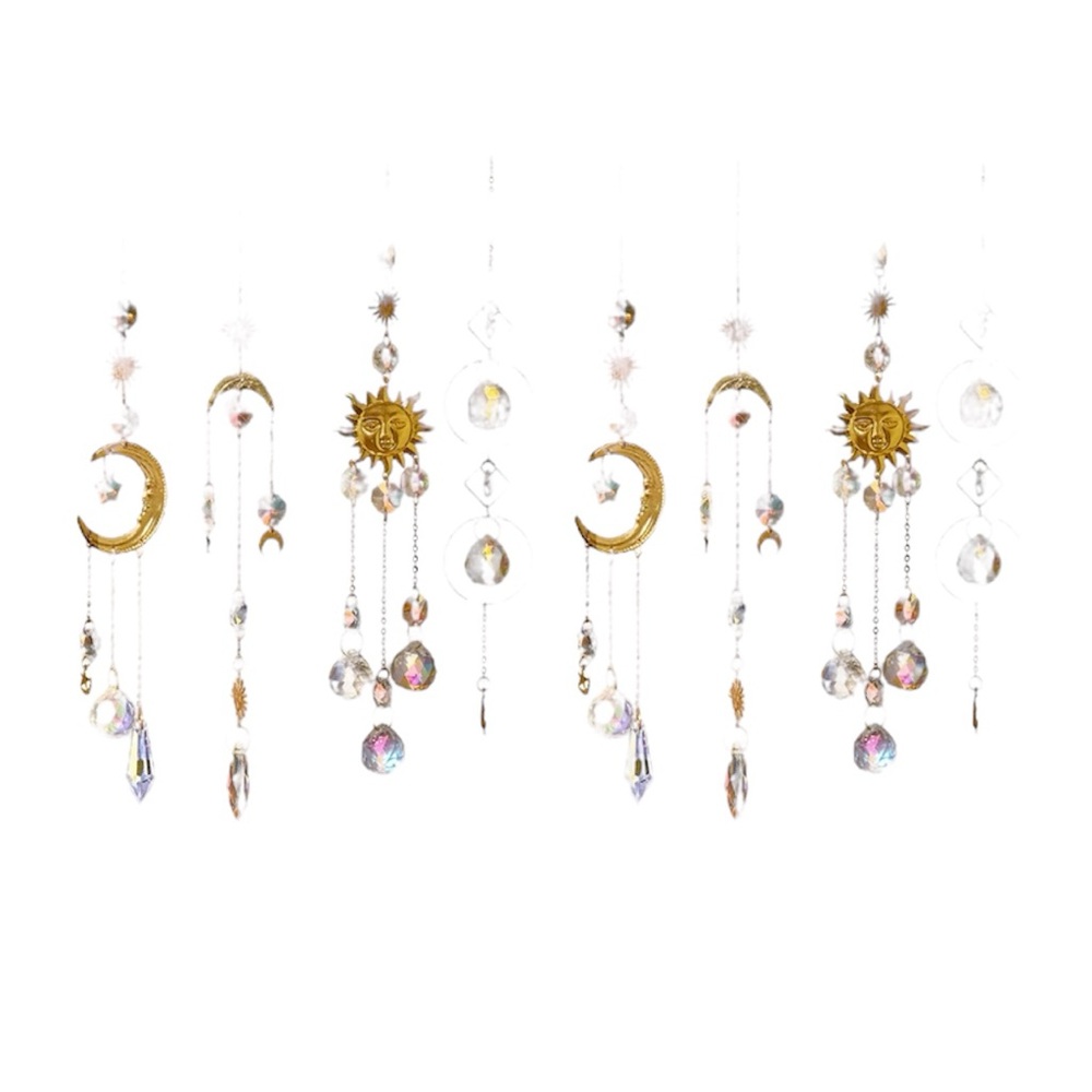 Crystal Suncatchers Hanging Decor, Prism Sun Catcher with Chain and Hook - Picture 2 of 7